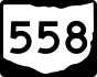 State Route 558 marker