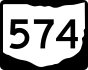 State Route 574 marker