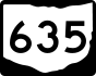 State Route 635 marker