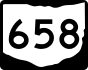 State Route 658 marker