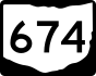 State Route 674 marker
