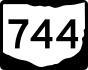 State Route 744 marker