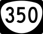Oregon Route 350 marker