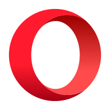 Red letters "opera"