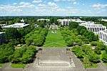 View of the Oregon State Capitol Mall from atop the State Capitol looking north