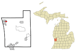 Map showing location of Spring Lake, Michigan