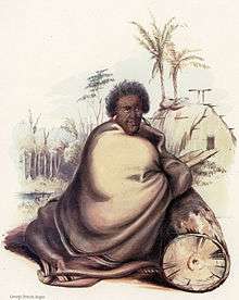 Pōtatau Te Wherowhero, before 1847, wrapped in a blanket