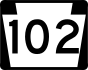 PA Route 102 marker