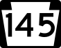 PA Route 145 marker