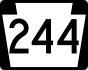 PA Route 244 marker