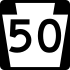 PA Route 50 marker