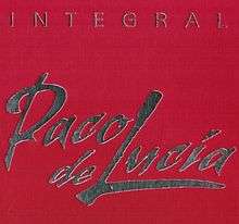 Red cover with the words 'Integral' and 'Paco de Lucía' printed in silver