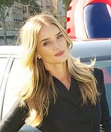 Colour photograph of Rosie Huntingdon-Whiteley in 2014