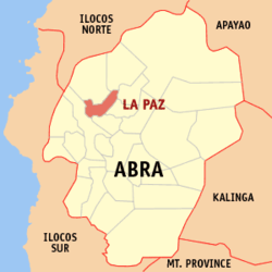 Map of Abra showing the location of La Paz