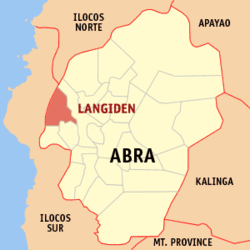 Map of Abra showing the location of Langiden