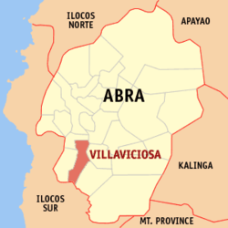 Map of Abra showing the location of Villaviciosa