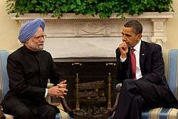 Manmohan Singh with American President Barack Obama at the White House
