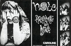 Rectangular flyer featuring photos of the band, a logo, and an image of a young girl with her hands covering her eyes.