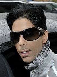 A shot of Prince, peering into a nearby camera.
