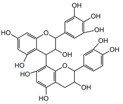 Chemical structure of prodelphinindin B3.