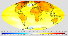 In the 21st century, changes in global mean temperature are projected to vary across the world