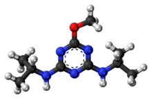 Ball-and-stick model of the prometon molecule