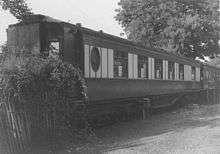 Photograph showing a Pullman carriage that was built between 1929 and 1934 to the Hastings Line loading gauge.