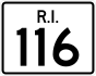 Route 116 marker
