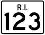 Route 123 marker