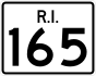 Route 165 marker