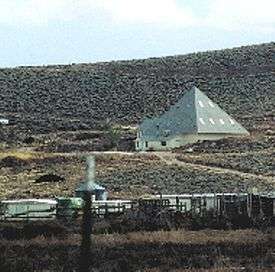 Pyramid-shaped temple located near Modena, Utah