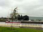 The Riverside Museum and Tall Ship from Govan