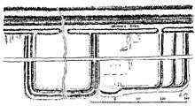 diagram of Roman fort in wall