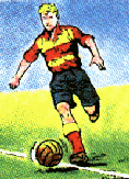 cartoon of a footballer