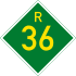 Provincial route R36 shield