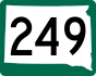 Highway 249 marker