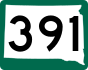 Highway 391 marker