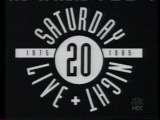The title card for the twentieth season of Saturday Night Live.
