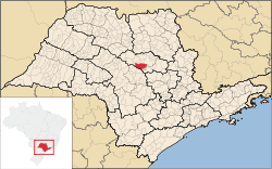 The location of Boa Esperança do Sul as shown within the map of the State of São Paulo