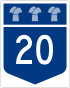 Saskatchewan Highway 20 shield