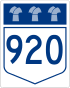 Saskatchewan Highway 920 shield