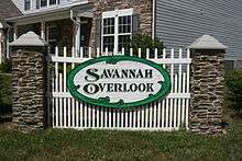 Savannah Overlook sign