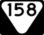State Route 158 secondary marker