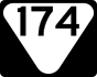 State Route 174 marker