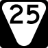State Route 25 secondary marker