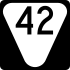 State Route 42 secondary marker