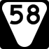 State Route 58 secondary marker