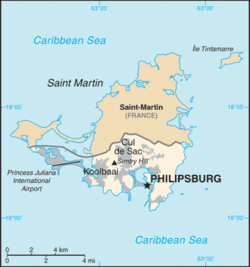 Sint Maarten is located on the southern half ofthe island of Saint Martin.