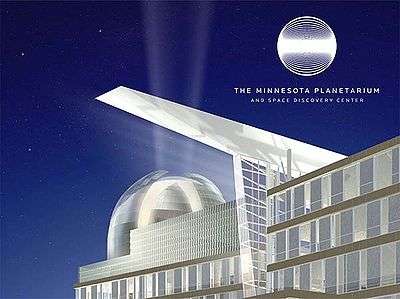 Exterior shot of proposed planetarium.