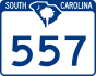 SC Highway 557 marker